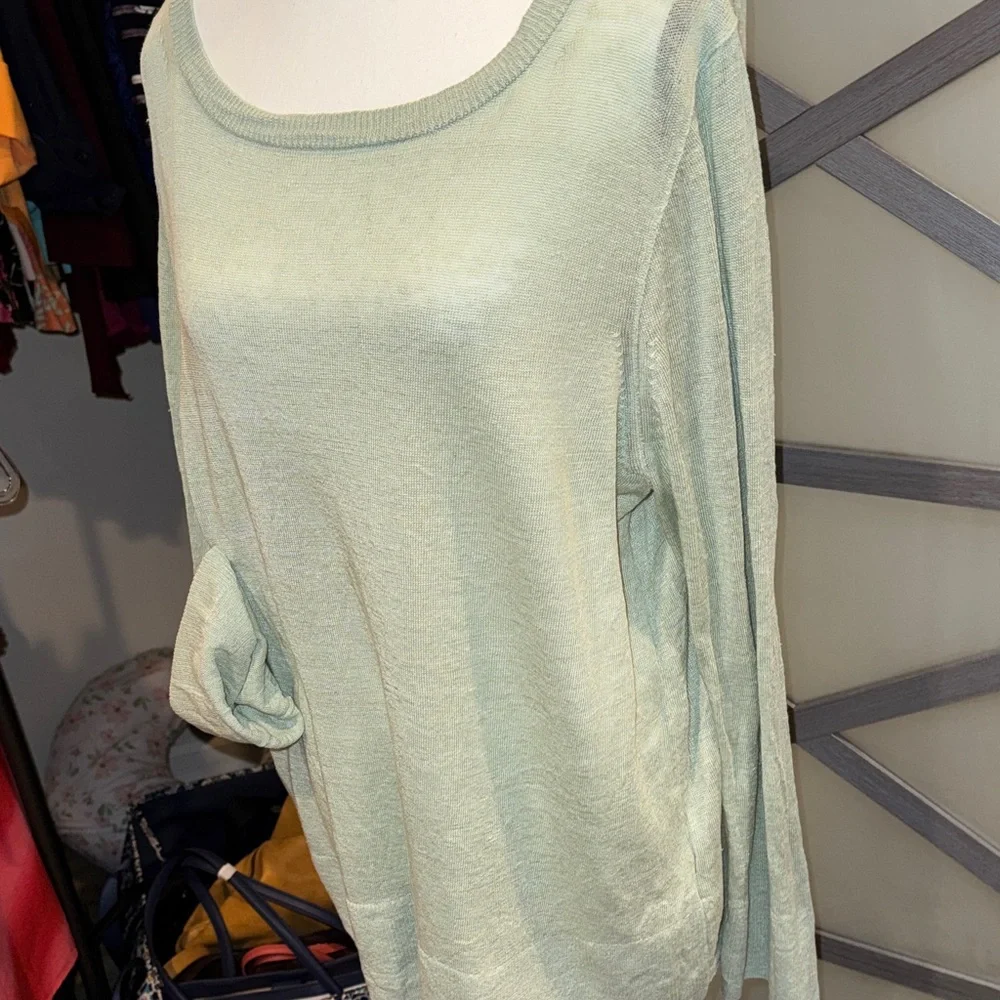 J. Crew Light Seafoam Green Long Sleeve Top